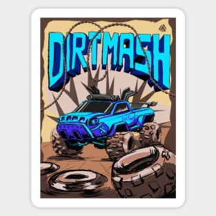 Dirtmash Monster truck poster by asakdesigns Sticker